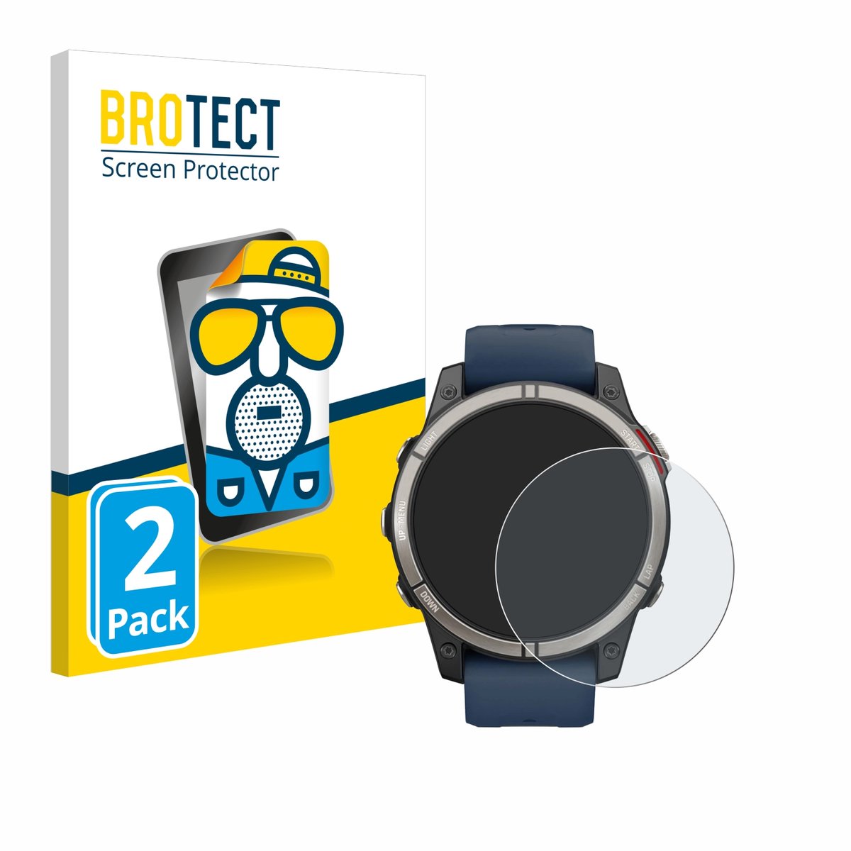 BROTECT - Screenprotector voor Garmin quatix 7 Pro - Folie Beschermfolie matte 2 Stuks