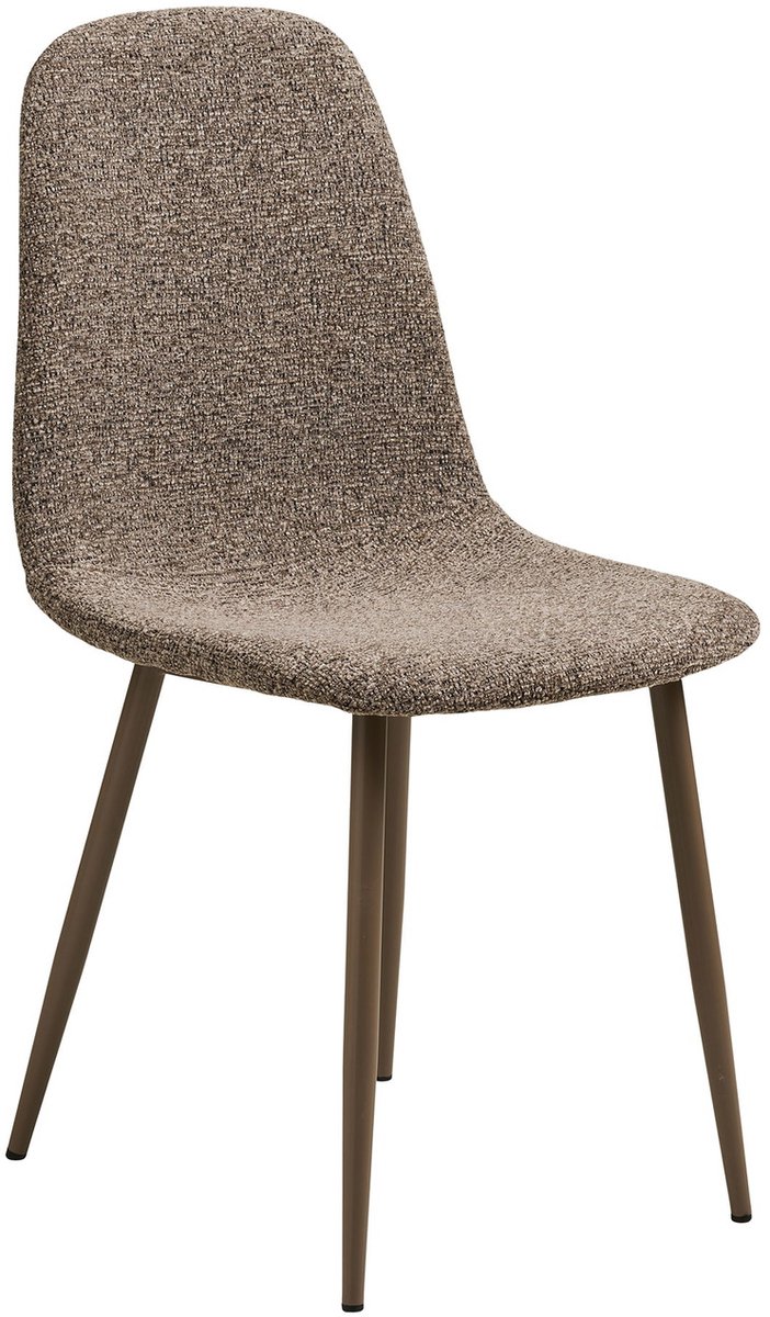 House Nordic Eetkamerstoel Stockholm - Lichtbruin Stof - Set van 2