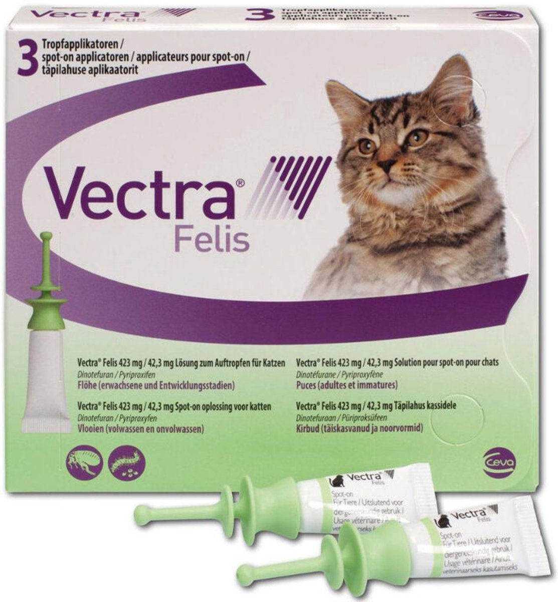 Vectra Felis - 0,6 tot 10 kg - 2 x 3 pipetten