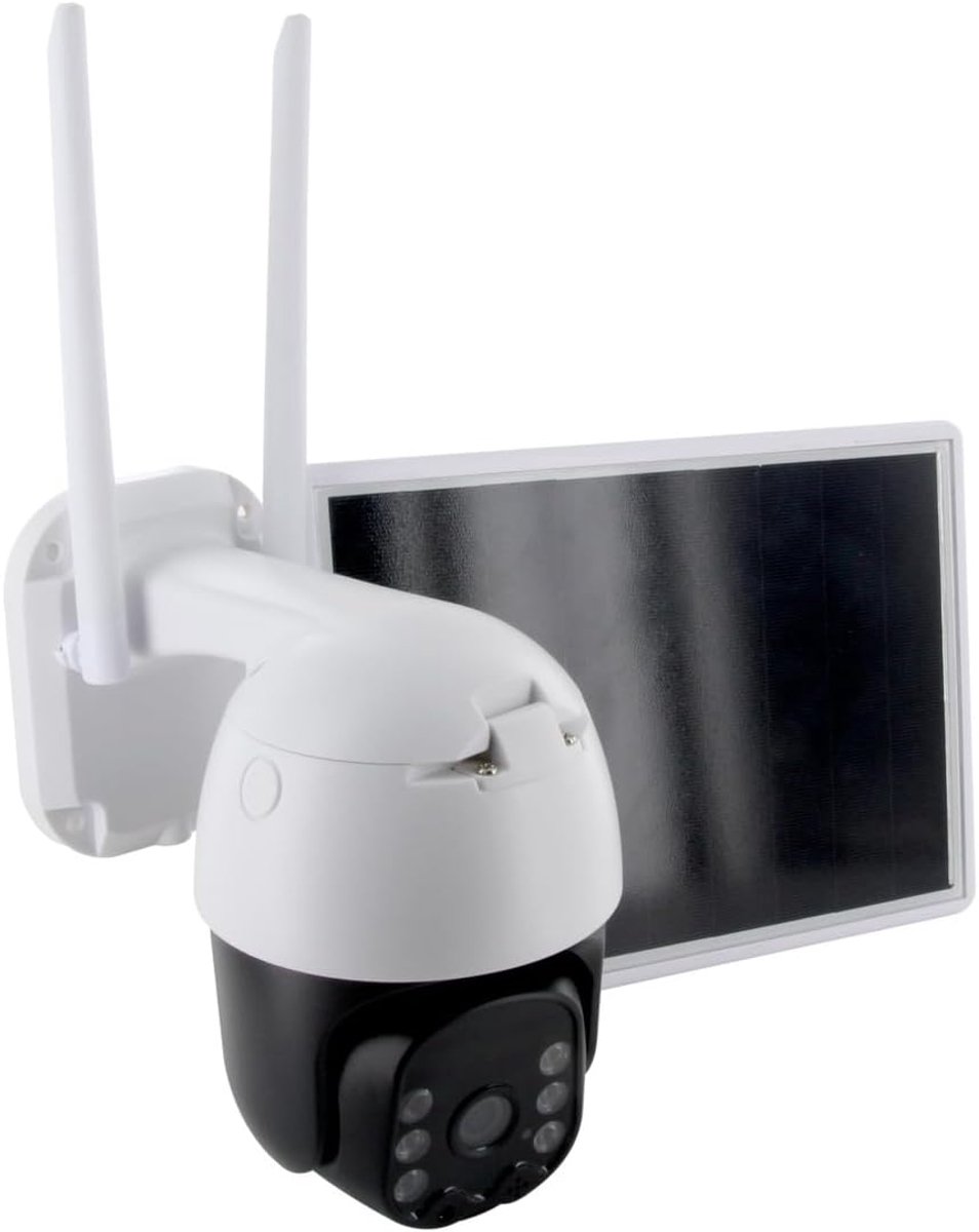 Draadloze Koepelcamera - Buiten Camera - Beveiliging Huis - Met Zonnepaneel - 1080p Resolutie - Wit