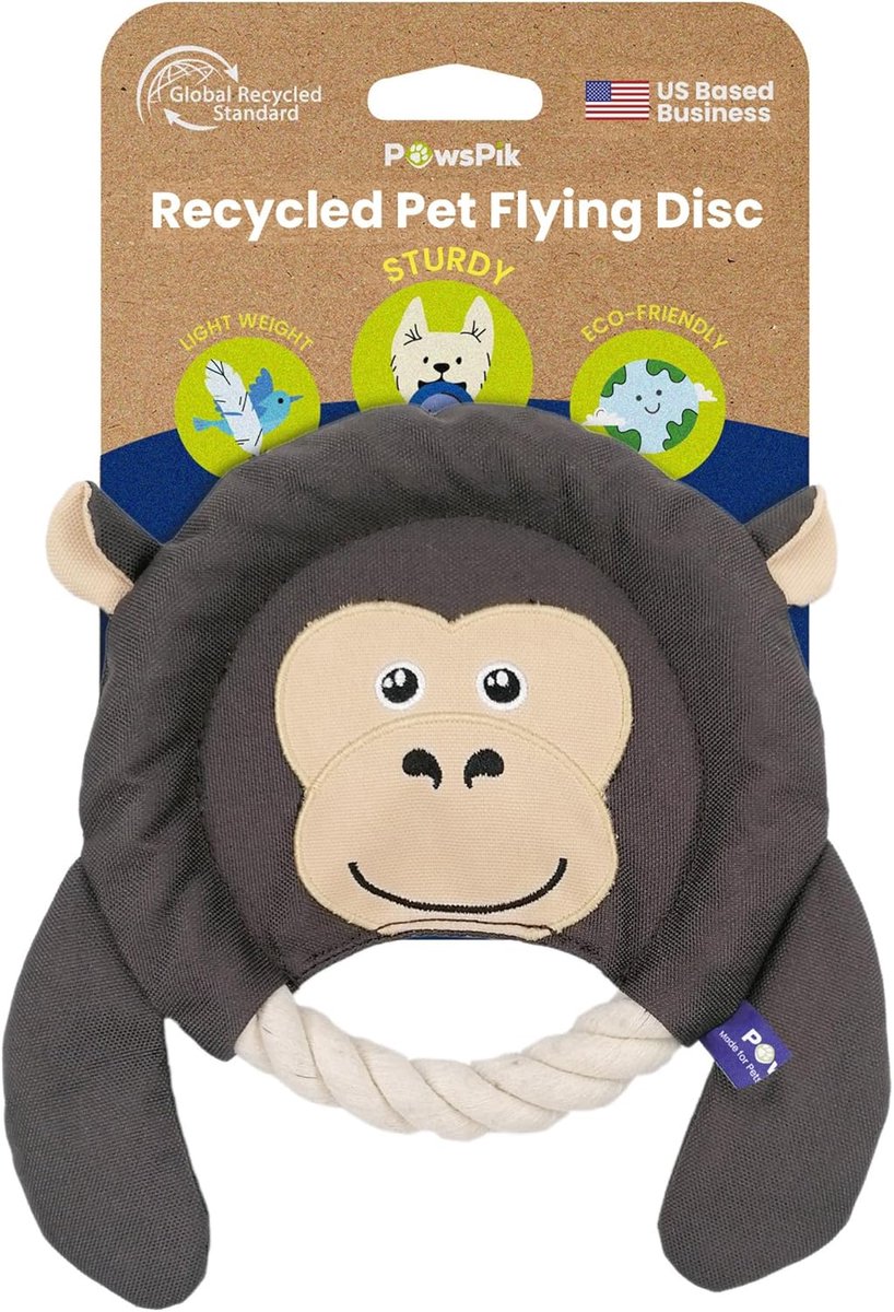 Honden Frisbee - Touwtrekken Speelgoed - Buiten Spelen - Duurzaam Gerecycled Materiaal - 21.6 x 17 x 2 cm