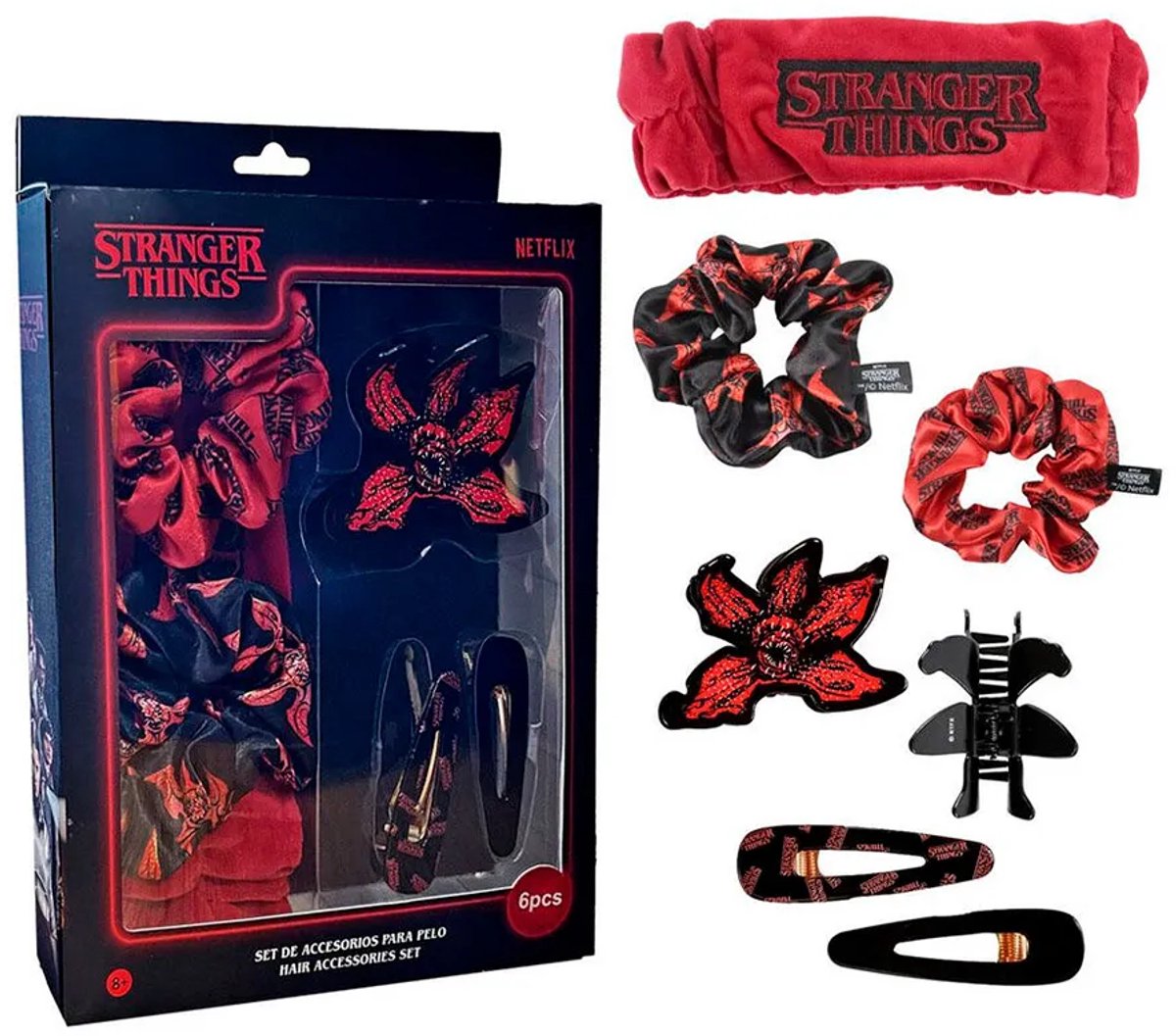 Stranger Things Stranger Things Unisex Haarelastiek - zwart/rood - Standard