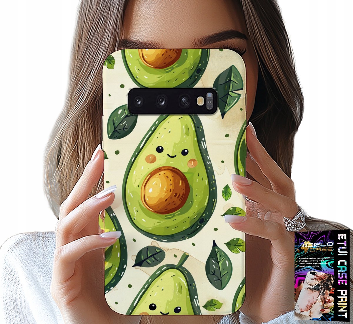 HOESJE VOOR SAMSUNG GALAXY S10 - LEUKE HOES MET EEN LACHENDE AVOCADO
