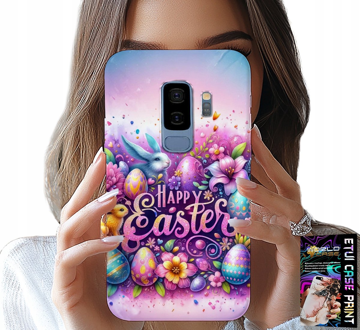 HOESJE VOOR SAMSUNG GALAXY S9 PLUS - HAPPY EGGS, PASEN, EIEREN