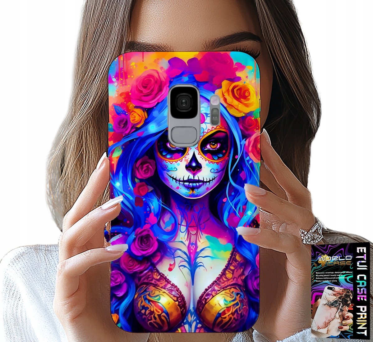 HOESJE VOOR SAMSUNG GALAXY S9 - MEXICAANSE, KLEURRIJKE KONINGIN DES DOODS