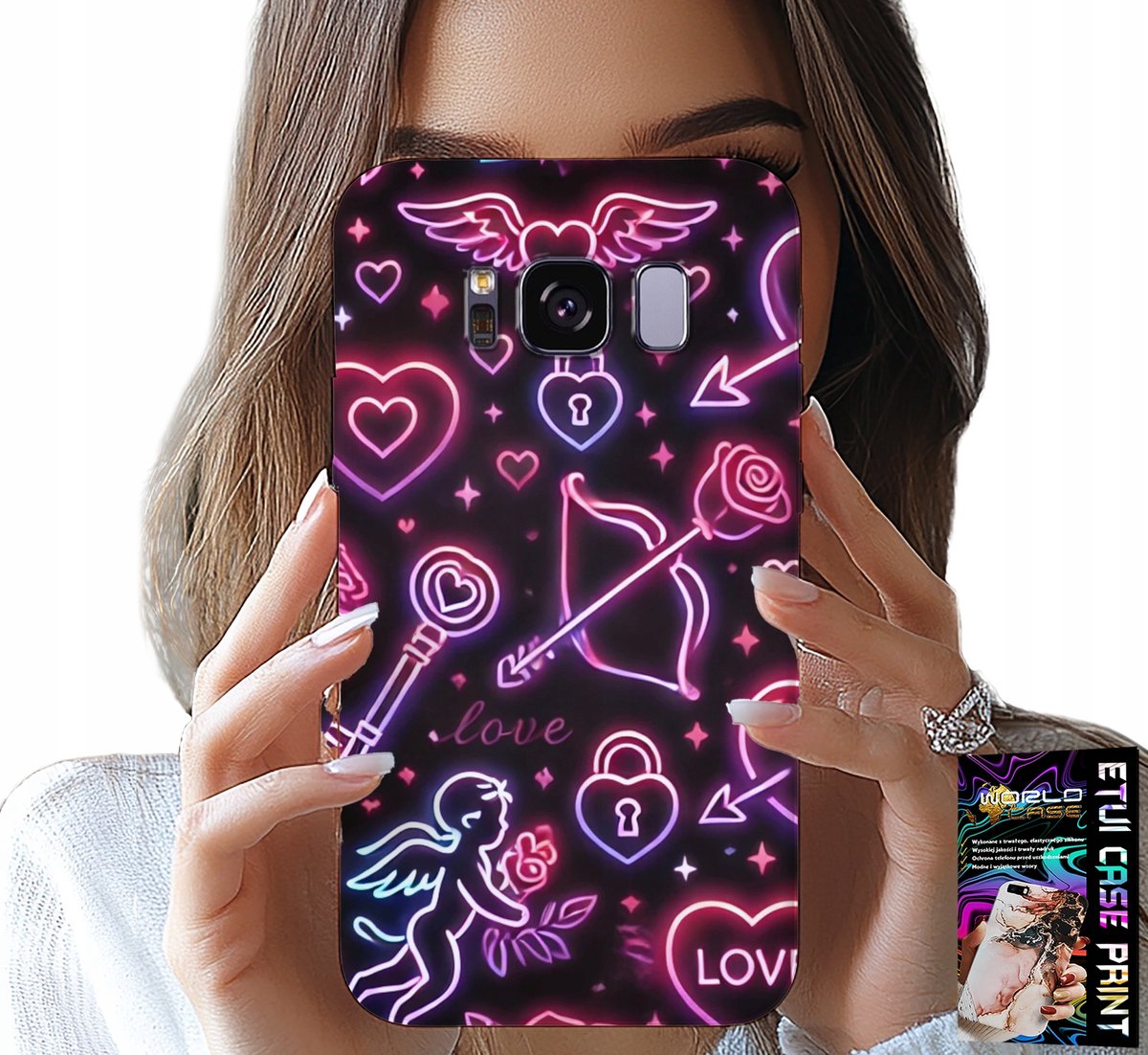 HOESJE VOOR SAMSUNG GALAXY S8 - VALENTIJNSDAGHOESJE, LOOT, CUPID, HARTJES