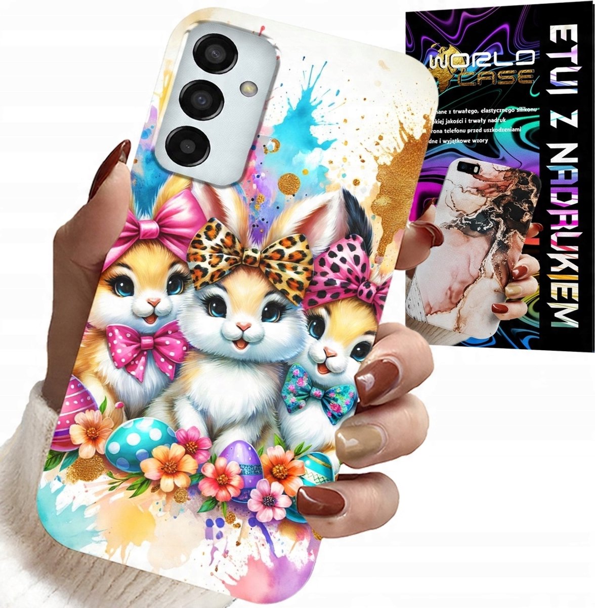 HOESJE VOOR SAMSUNG GALAXY M13 4G - KONIJNTJES, KERST, KONIJN, PASEN