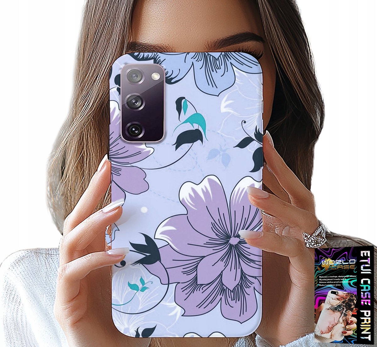 HOESJE VOOR SAMSUNG GALAXY S20 LITE - BLOEMEN, MODIEUZE PATRONEN, ACHTERKANT