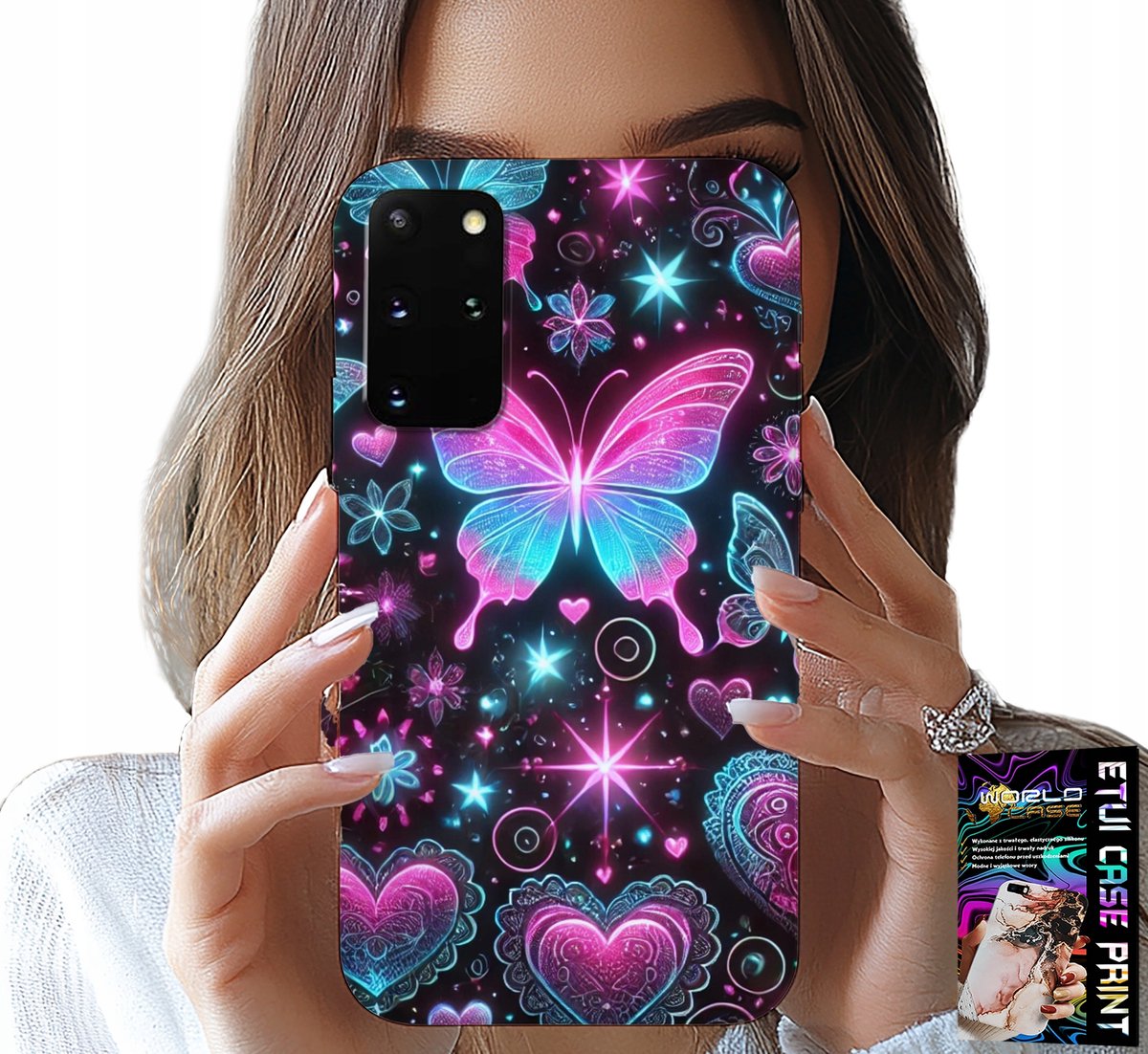 HOESJE VOOR SAMSUNG GALAXY S20 PLUS - KLEURRIJKE VLINDER-HARTMODELLEN