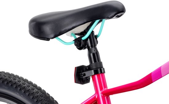 VERDANT CALIX Mountainbike 26", MTB-fiets voor dames en heren, fiets 6 inch - vering, schijfremmen, 21 versnellingen - Wit-Roze-Mintgroen van Verdant — afbeelding 4