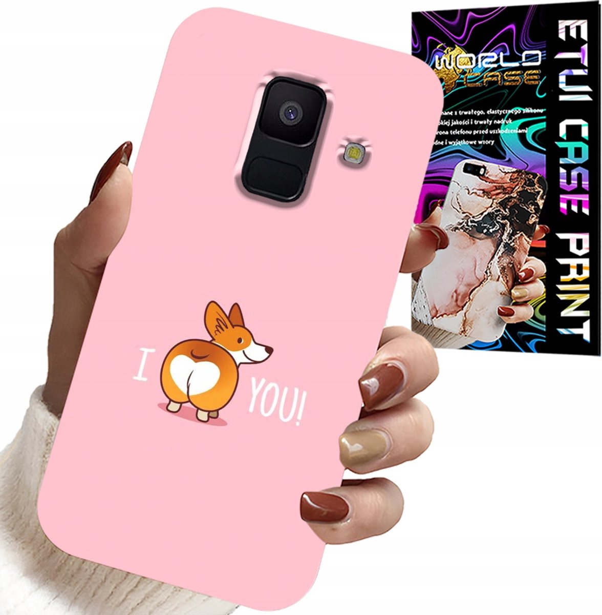 HOESJE VOOR SAMSUNG A6 2018 - GRAPPIGE PATRONEN, IK HOU VAN JE HONDJE