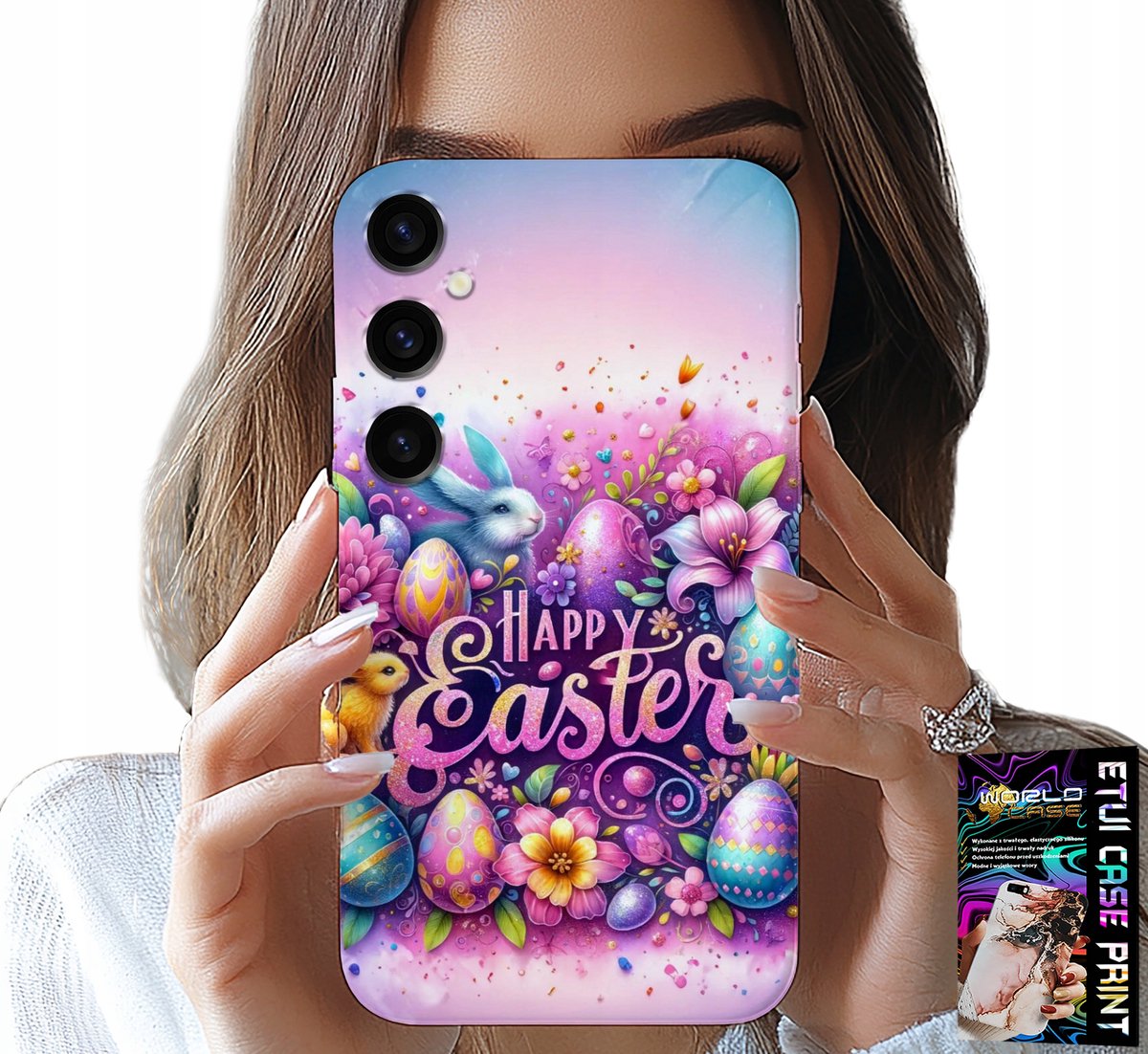 HOESJE VOOR SAMSUNG GALAXY A04S - HAPPY EGGS, PASEN, EIEREN