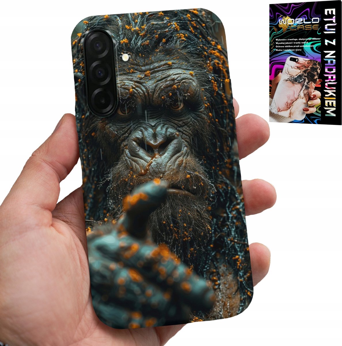 HOESJE VOOR SAMSUNG GALAXY A26 5G - AAP, AAP, GORILLA, DIEREN + GLAS