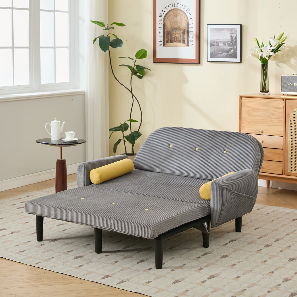 REDOM Modulaire Bank - 3-in-1 als Bank, Loungefauteuil & Bed - Verstelbare Rugleuning - Me