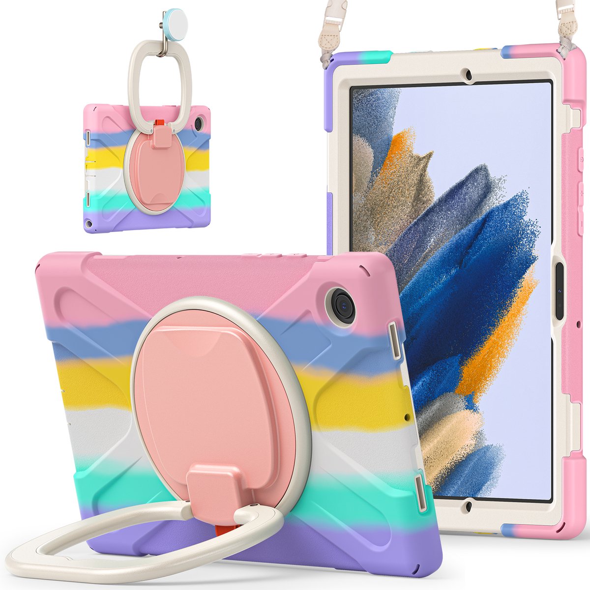 EtuiTab HighArmor - Tablethoes - Samsung A8 10.5 - Met Standaardfunctie - Schokabsorberend