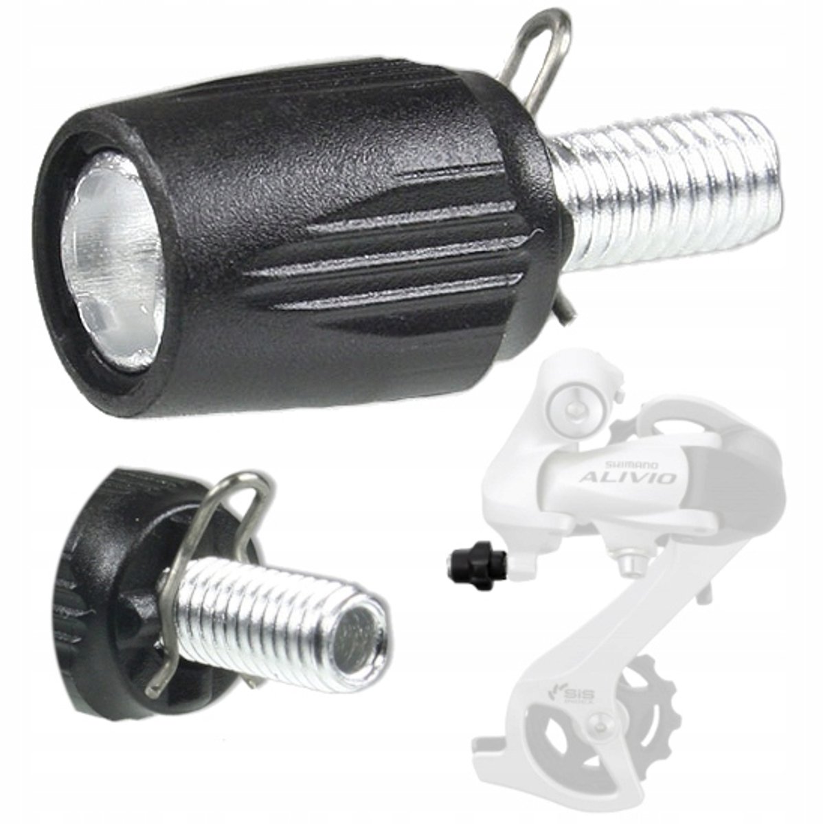 Alhonga HJ-68A - Regelbare Schroef - Voor Schakelaars en Derailleurs - M5 x 25 mm - Aluminium en Kunststof
