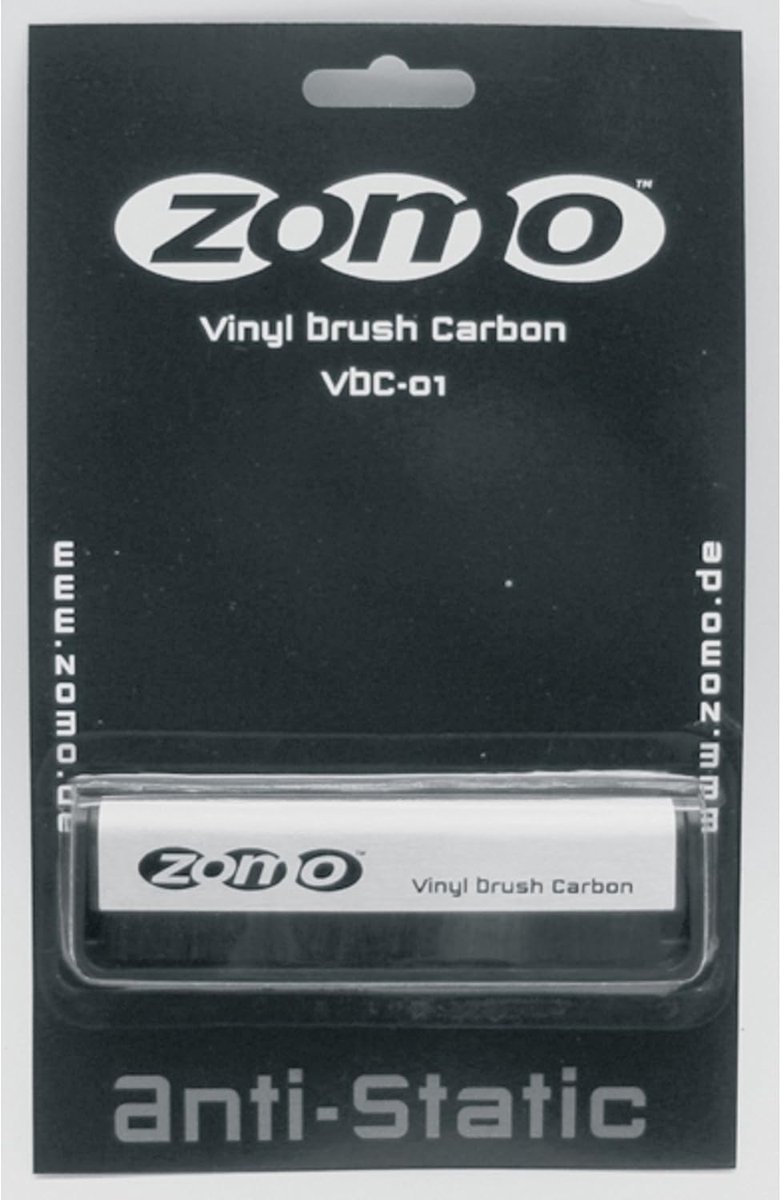 Vinyl Borstel - Platen Reiniger - Stof Vrij Maken - Antistatisch Effect - 21.6 x 14 x 1.8 cm - Zwart
