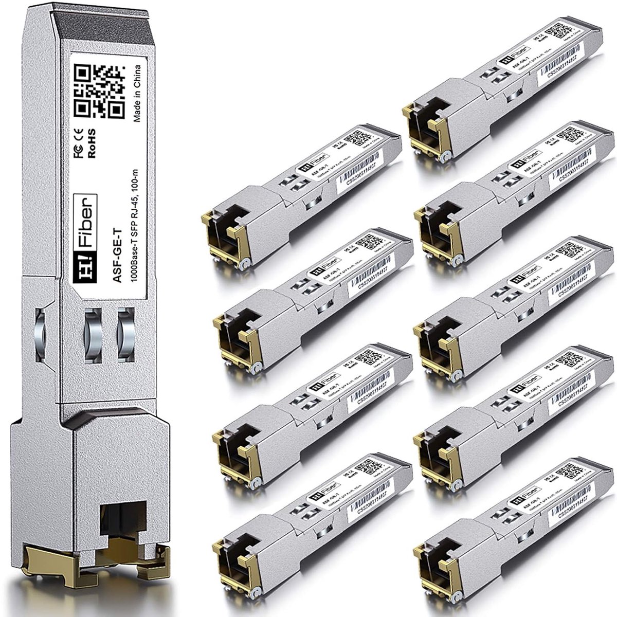 Netwerk Transceiver Module - SFP RJ45 Converter - Netwerk Uitbreiding - 10 stuks voordeelpak - 1.25G 100 Meter