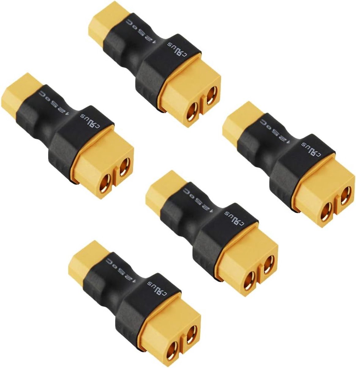 Connector Adapters - Stroomkabels - Drone Energie - 5 Stuks Set - XT30 naar XT60 - Geel