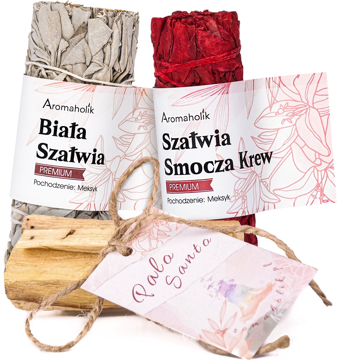 Aromaholik Palo Santo en Witte Salie Set - Mystieke Geur - Drakenbloed Salie