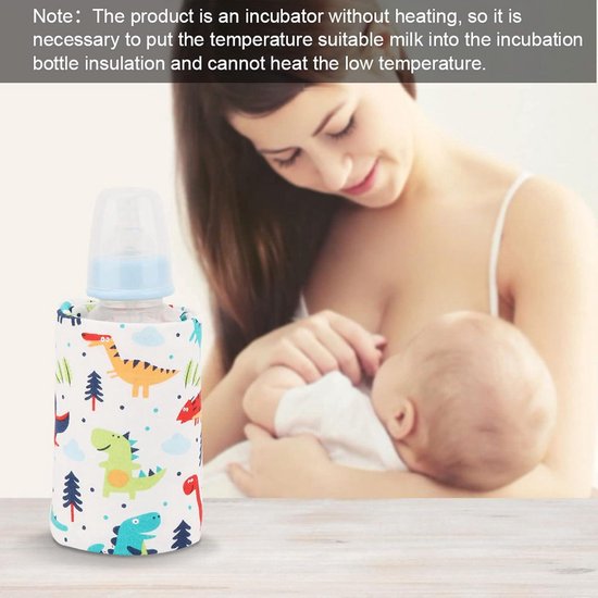 MK Stoer -Baby Draagbare Travel Flessenwarmer Isolatie Deksel Voor Thuis Reizen - Cartoon - Handig Inclusief USB-oplaadkabel - Roze - Melkverwarming - Geschikt voor Alle Maten Flessen - Roze Model. — afbeelding 3