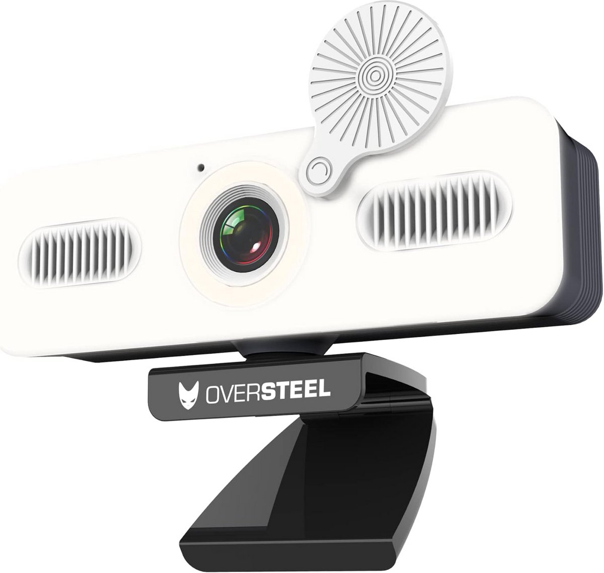 Bulat Webcam 1080P Full HD met microfoon en lichtring, 60fps, USB 2.0, videobellen, opnemen, vergaderen, PC/Mac/Laptop/Tablet/Chromebook thumbnail 2