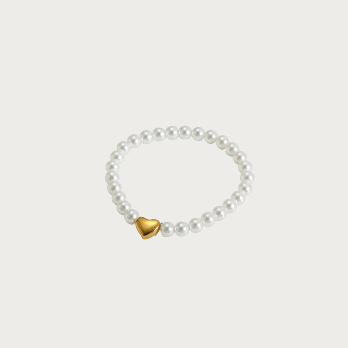 Heart - Hartjes armband - Stainless Steel - White