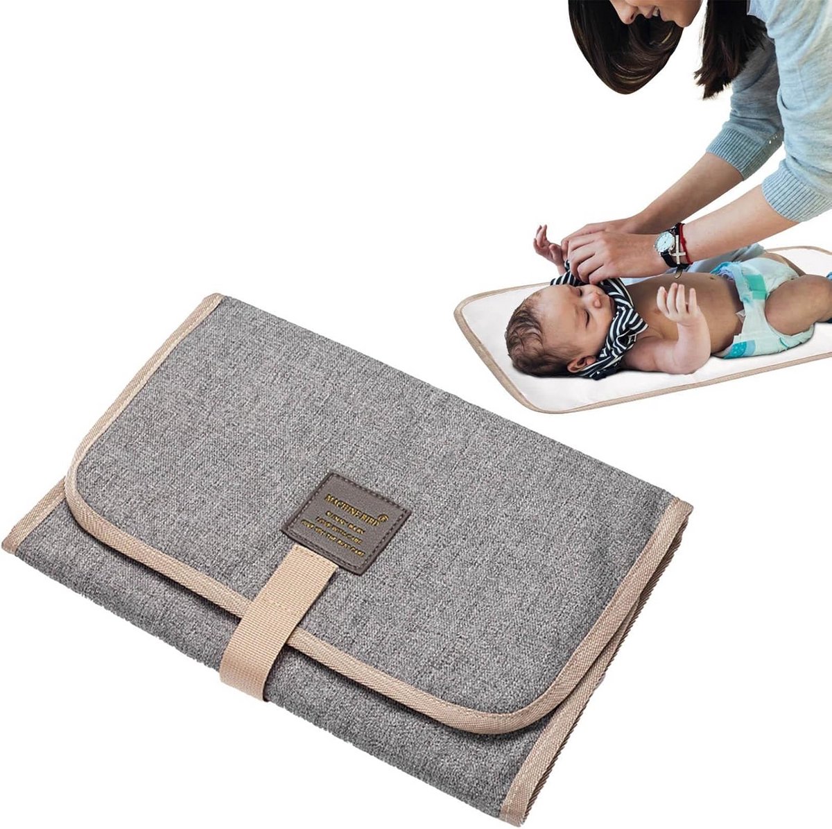 Opvouwbaar Aankleedkussen Baby - Compact, Waterdicht en Lichtgewicht Verschoonmat