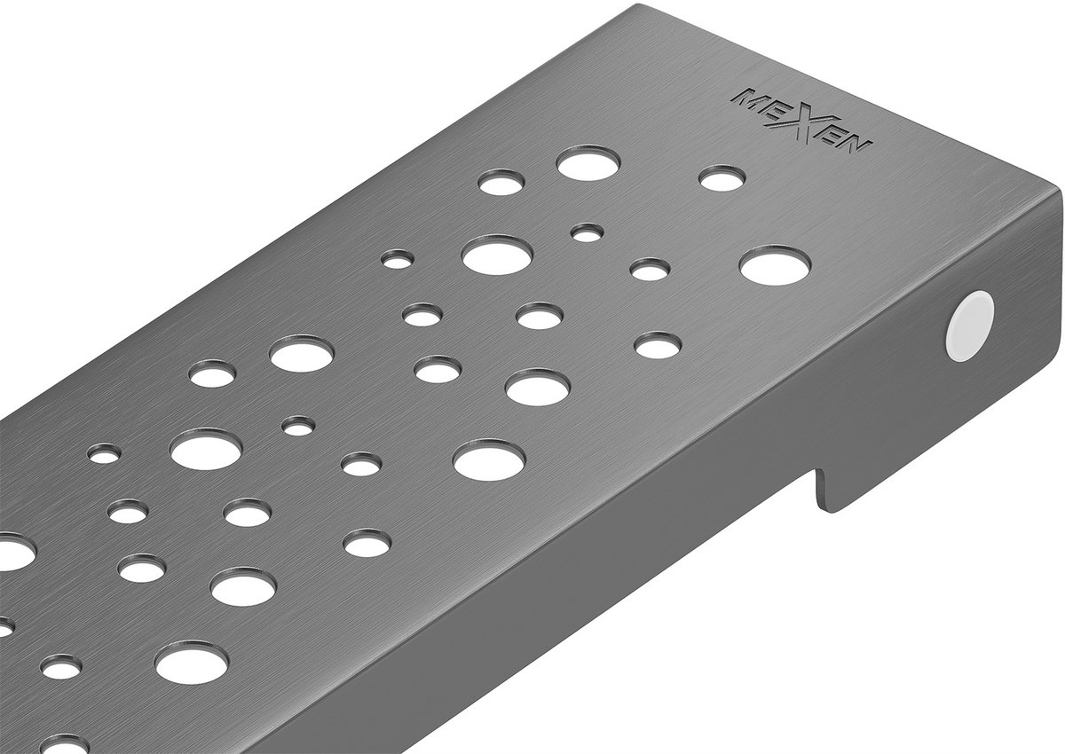 Mexen Flat M12 afdekking voor lijnafvoer 80 cm, geborsteld kanongrijs - 1E21080