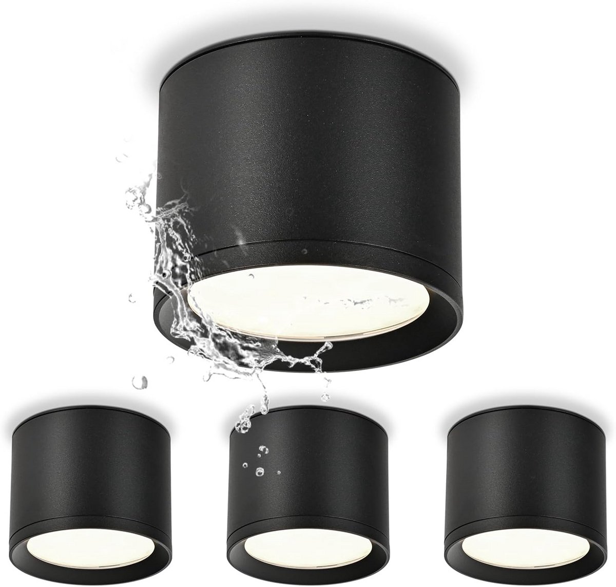 Opbouwspots IP44 voor Plafond – Waterdichte LED Spots voor Badkamer en Keuken – Aluminium 