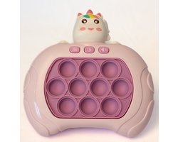 DMG Supply Pop It Game - Unicorn Roze - Pop It - Pop Or Flop - Fidget Toy - 4 Spelstanden met Licht en Geluid
