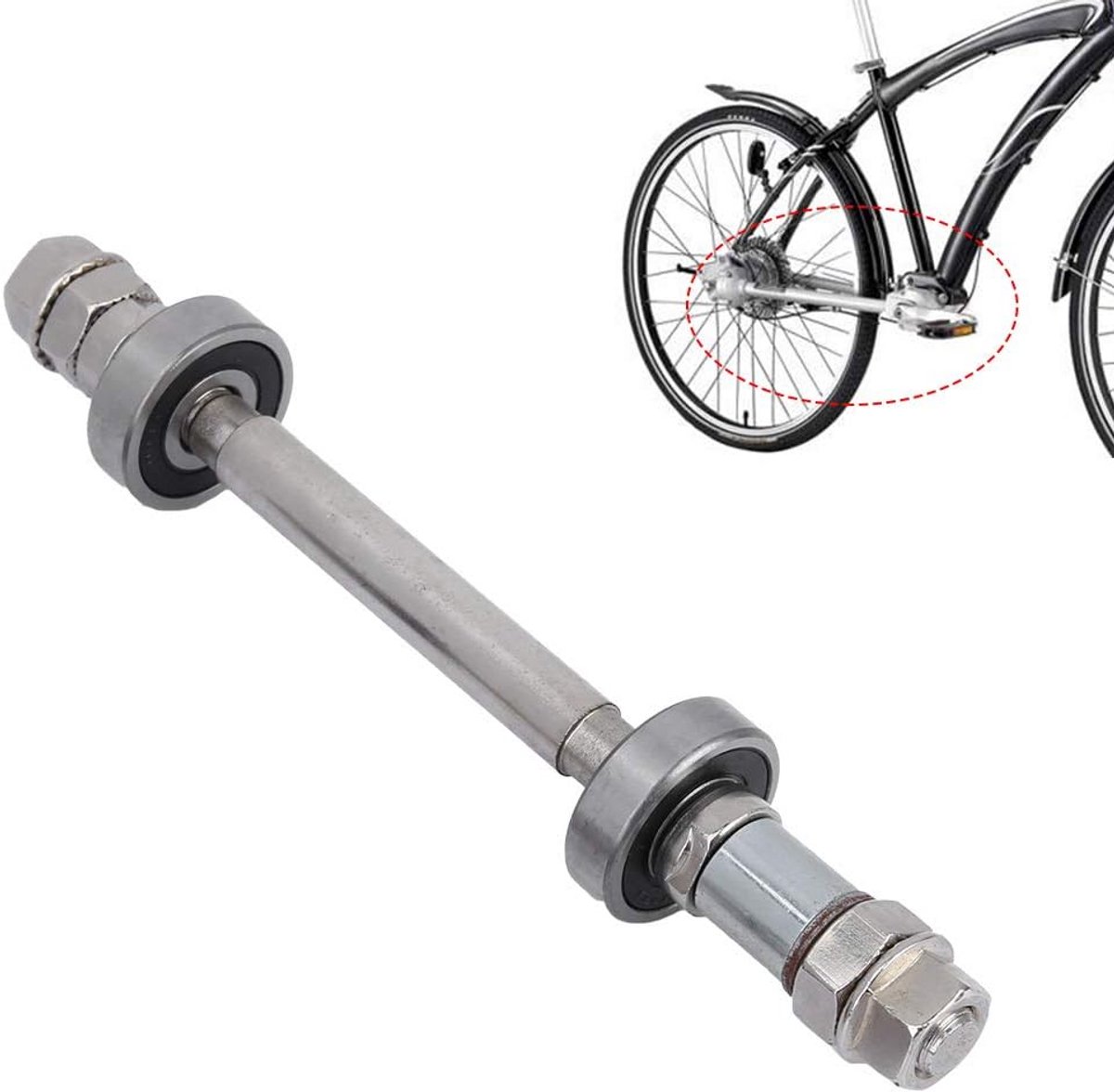 Metaal wielnaafasset voor fiets - voor en achter, ultralicht, geschikt voor racefiets, mountainbike en BMX