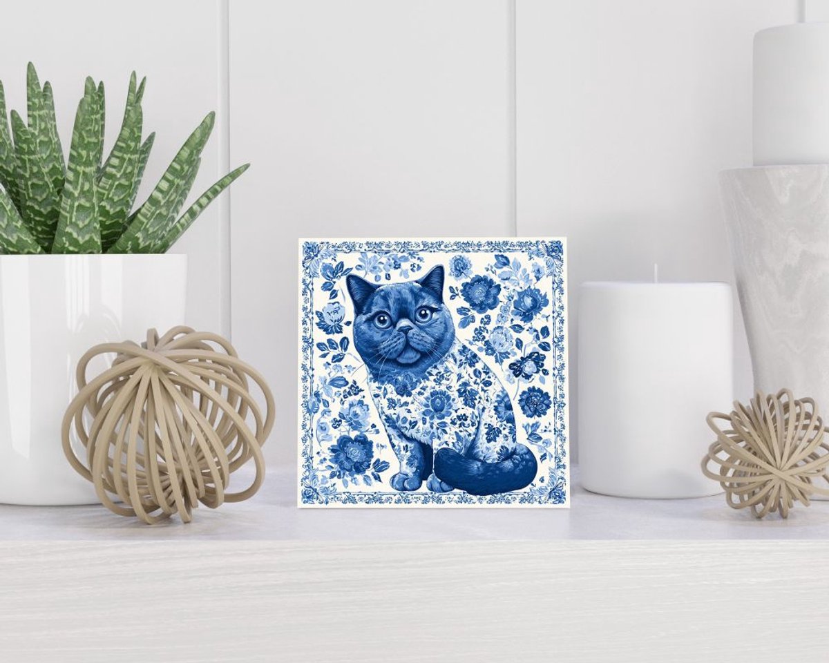 Tegel 15x15 cm met Delfts blauw cadeau decoratie | tegeltjes met tekst | tegeltjes met spreuken | collega | oma | opa | pensioen | mama | papa | vriend