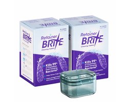 Retainer Reinigingsset – Weekbak incl. Retainer Brite Reinigingstabletten 192 stuks - Retainer case