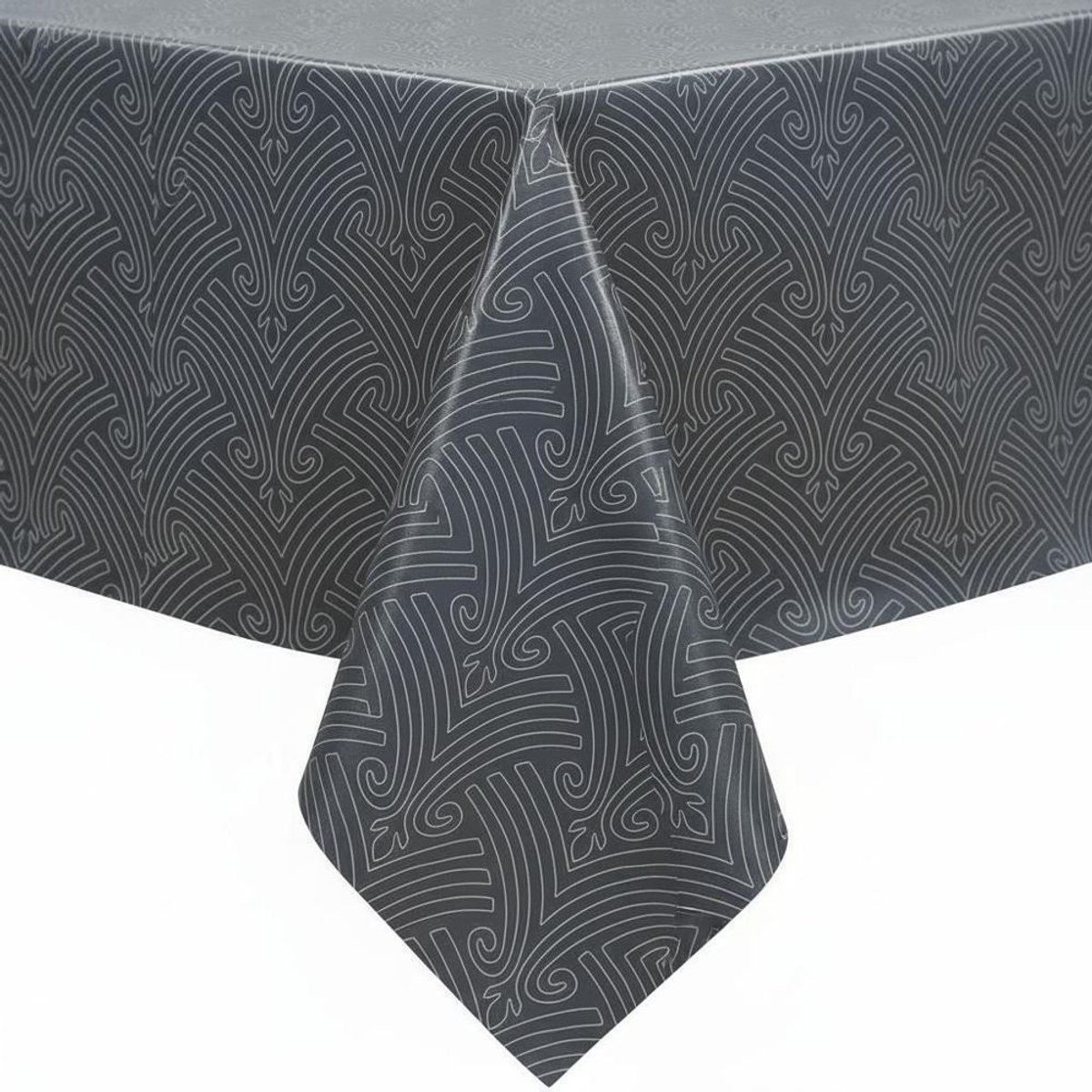 Protecttable - Tafelzeil Lijnenspel Grijs 140x100cm - Tafelkleed Afwasbaar - Kunststof