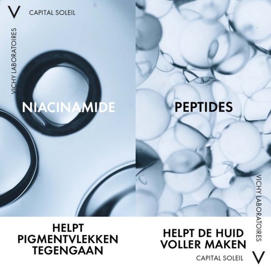 Vichy Capital Soleil UV-Age Daily SPF50+ - Zonnefluide Dagelijkse Bescherming - Gezicht - Niacinamide (Vitamine B3) en Peptiden - 40ml