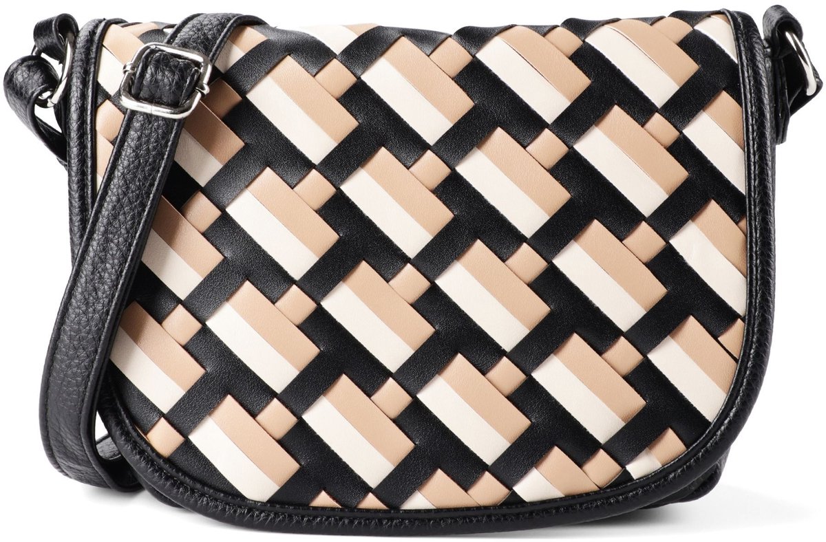 TOM TAILOR schoudertas Devie Saddle Bag Mixed Black veelkleurig
