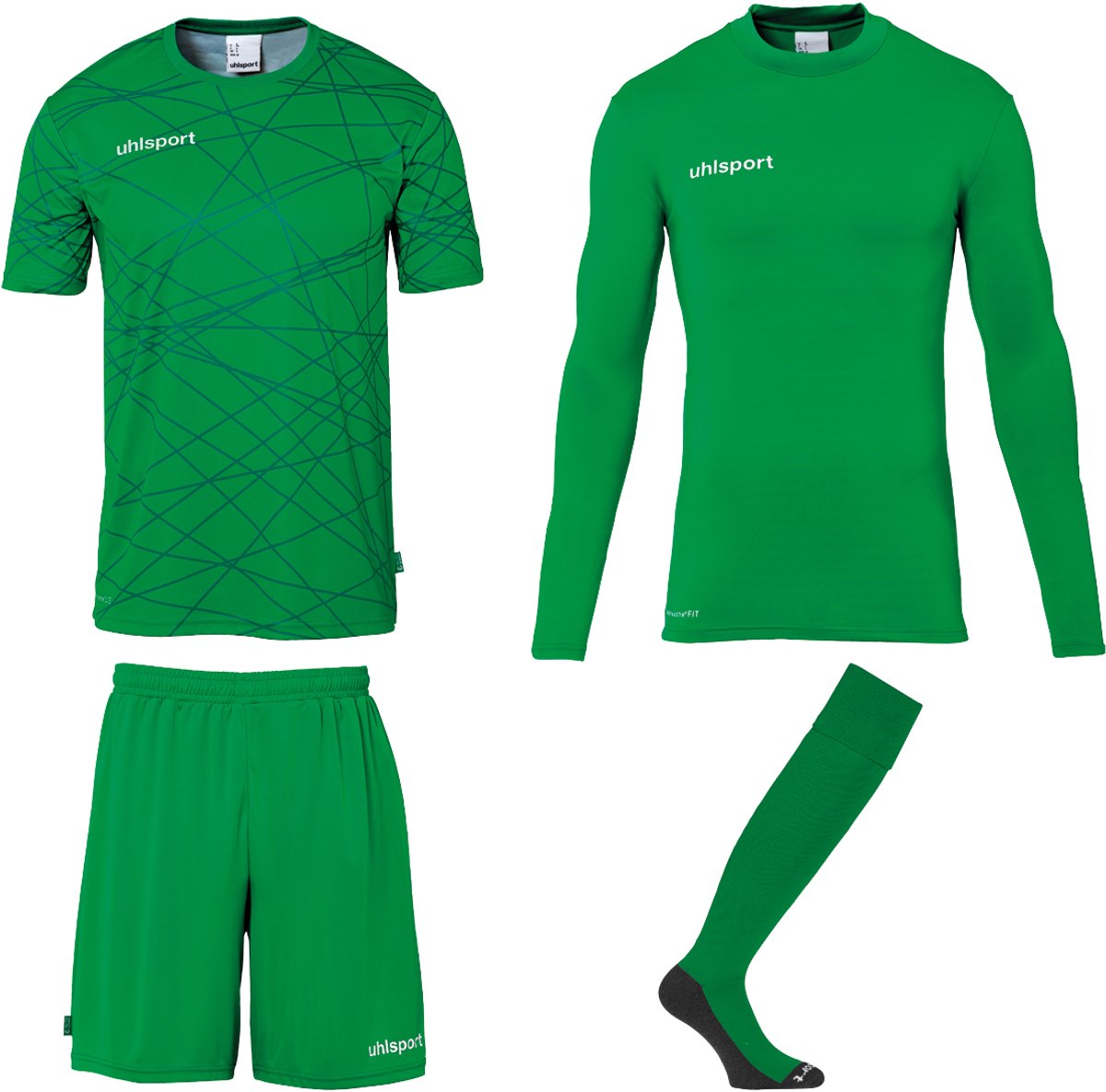 1200x1185.jpg Uhlsport Prediction Bundle Keeperset Heren - Groen / Wit | Maat: M - Afbeelding 1