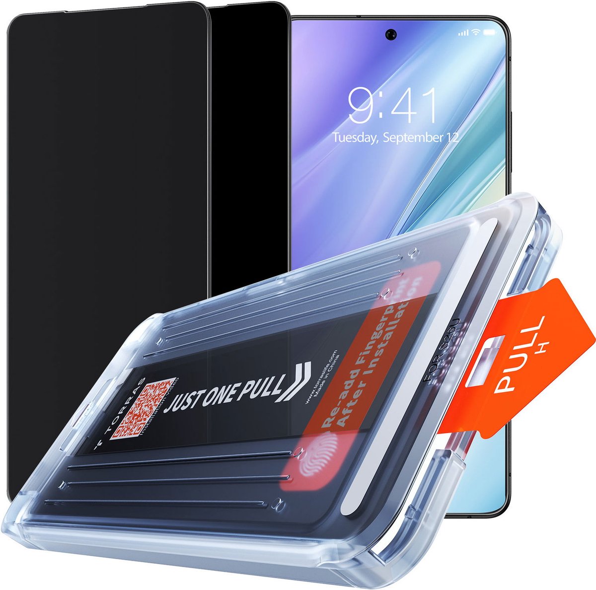 Torras hoesje iPhone 14 Semi Transparant Shockproof hoesje - Black