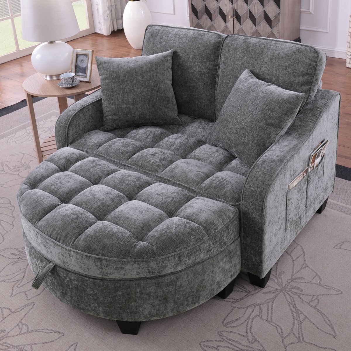 HAUSS SPOLE Slaapbank 132x129x93 Cm - 2 In 1 Om Te Zitten En Slapen - Voor Kleine Ruimtes