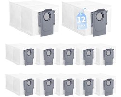 12 stofzakken Geschikt voor Roborock QV 35A/35S, 10R/Z70, Qrevo S5V, Qrevo Curv S5X, Qrevo Edge, Qrevo Edge S5A, Qrevo S/Pro/Master/Plus/Slim