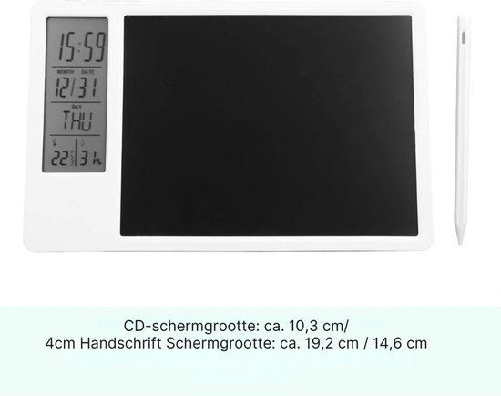 Nexvo® Digitaal Notitieblok - Grafische Tablet Met Tekenpen - Herbruikbare Notitieblok - Wit - ‎11cm x 15cm x 1cm van Merkloos — afbeelding 5
