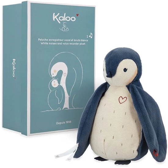 Kaloo Complices - Penguin Blauw avec enregistreur et bruit blanc