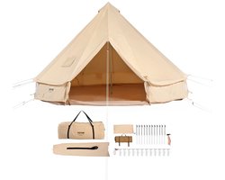 NordHaus Yurt Tent - Bell Kampeertent - 8 Personen - Technisch Katoen - 4 Seizoenen - Met Stove Opening - 500 cm Diameter