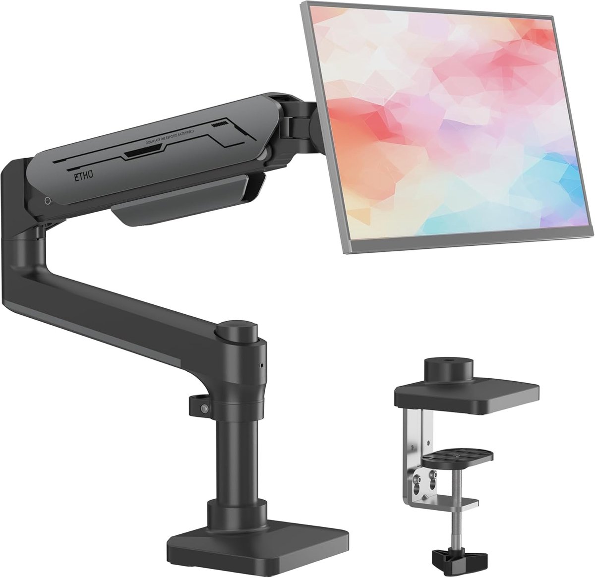 Monitor Arm - Schermhouder - Ergonomisch Werken - Gasveer Verstelbaar - 17-38 Inch - Donkergrijs
