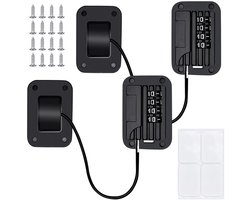 longziming - Koelkastslot - Combinatieslot - Baby slot - Set van 2, zelfklevend, geen boren nodig - 4-cijferige code, geen sleutels kwijtraken - Geschikt voor koelkast, kast, lade, raam en oven - Stevig ABS en staaldraad, kindveilig