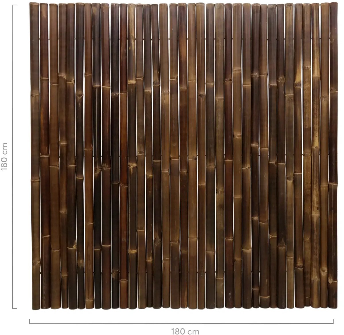 Masters of Bamboo® Bamboemat Deluxe - 180 x 180 cm - Zwart - Bamboe schutting op rol - Bamboe mat
