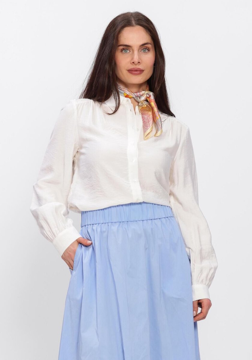 Object Objjuni L/s Re Shirt Dames - Jurken - Gebroken wit - Maat 42