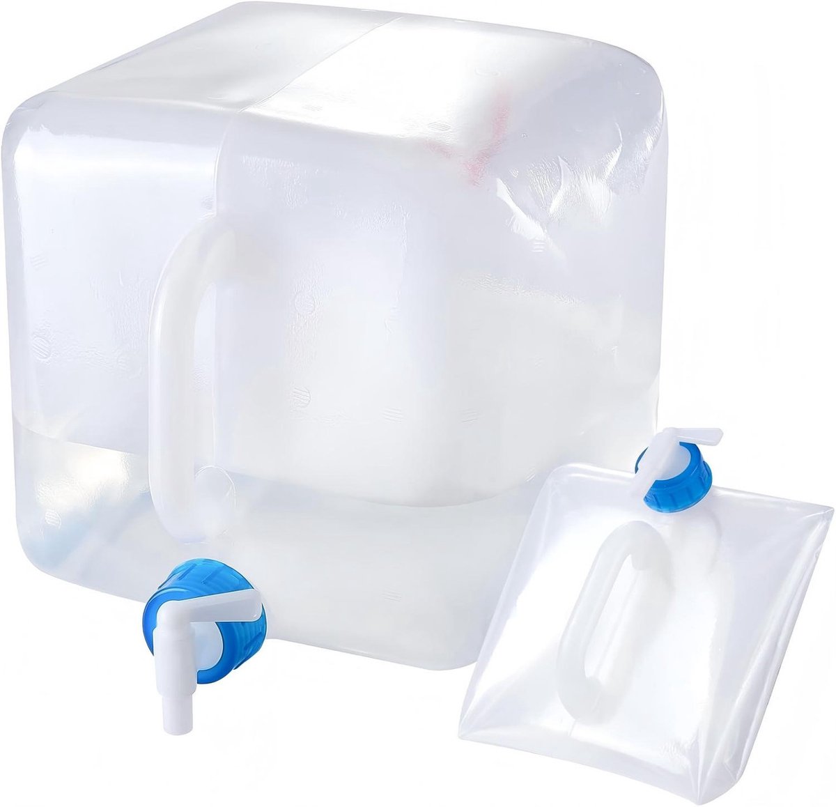 Waterzak – Maat M (10 L) – 22 x22 x 26,2 cm – Waterreservoir – Outdoor-waterzak – Draagbare, voertuigvriendelijke, opvouwbare outdoor-emmer – Wateropslagreservoir – Flexibele waterzak – Plastic drinkwaterreservoir – Opvouwbare emmer – Waterzak