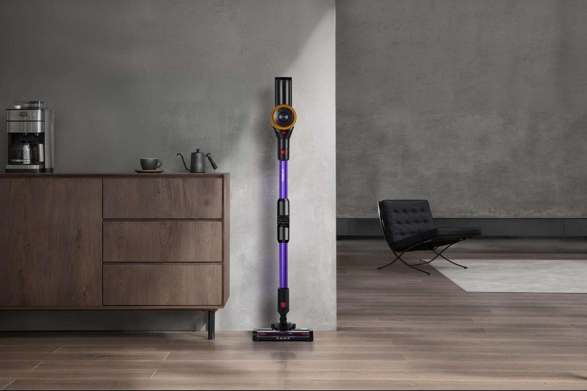 Hyundai Electronics - Draadloze Steelstofzuiger - 140W Flexi Pro - Sunrise - Met Knikstang - Zwart met Paars – foto 7